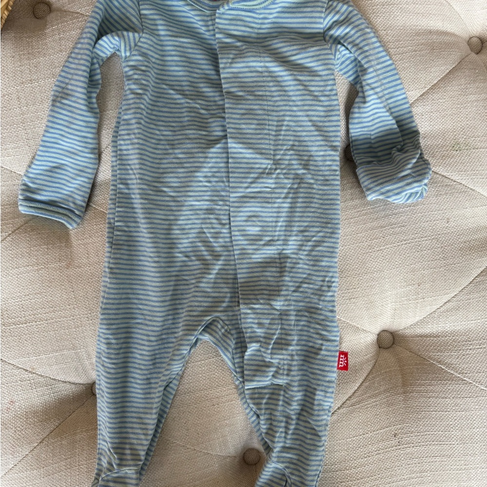 Magnetic Me Striped Blue Kids One Piece